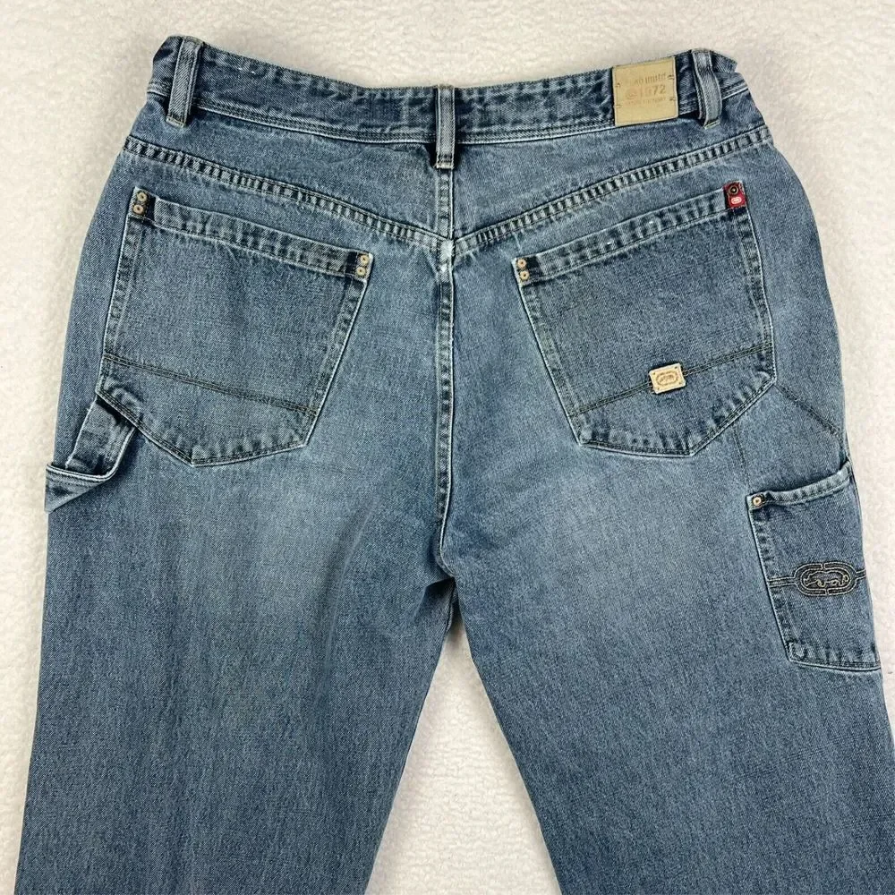 Ecko Unltd Jeans Mens Sz 36 Carpenter Wide Leg Hip Hop Baggy 90s Skater Y2K‎